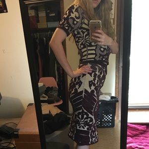 Lucy Paris Crop Top and Midi Skirt Matching Set